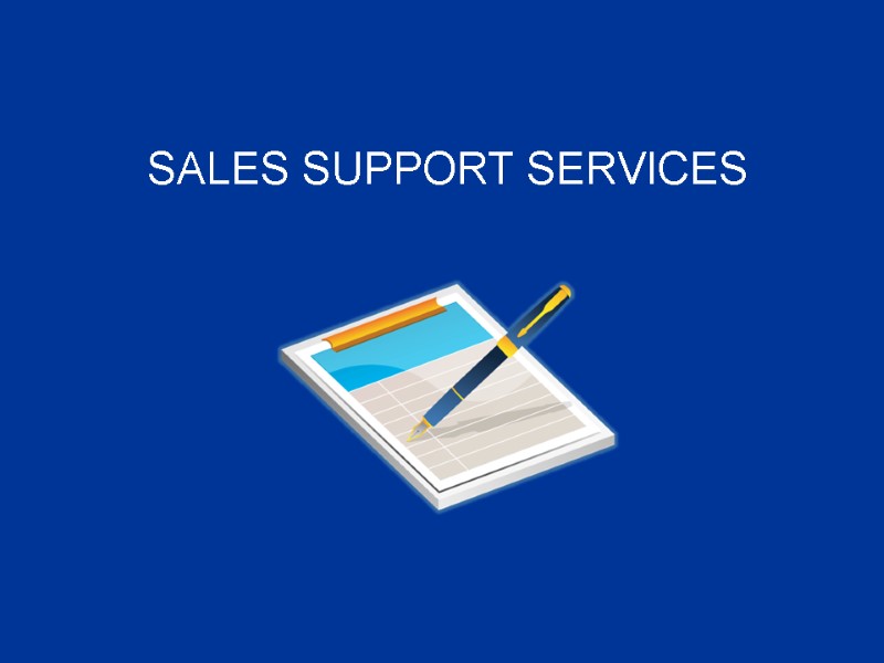 SALES SUPPORT SERVICES